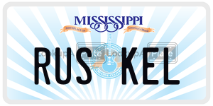 RUSKEL  license plate in MS