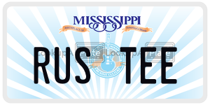 RUSTEE  license plate in MS