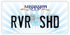 RVRSHD license plate in Mississippi