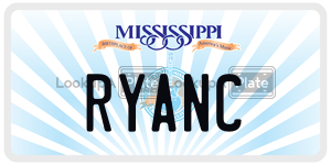 RYANC  license plate in MS
