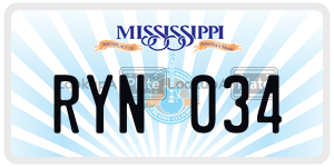 RYNO34  license plate in MS