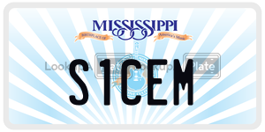 S1CEM  license plate in MS