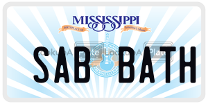 SABBATH  license plate in MS