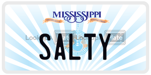 SALTY  license plate in MS