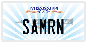SAMRN  license plate in MS