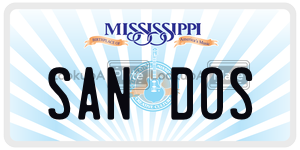 SANDOS  license plate in MS