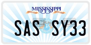 SASSY33  license plate in MS