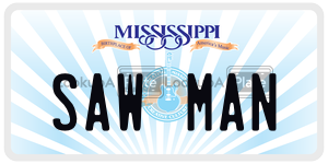 SAWMAN  license plate in MS