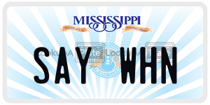 SAYWHN  license plate in MS