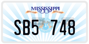 SB5748  license plate in MS