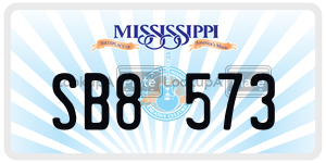 SB8573  license plate in MS