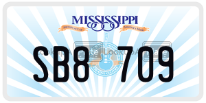 SB8709  license plate in MS