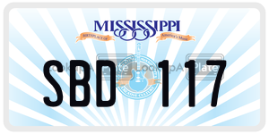 SBD117  license plate in MS