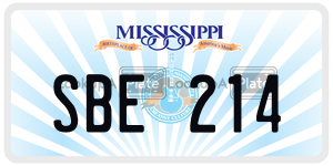 SBE214  license plate in MS