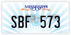 SBF573  license plate in MS
