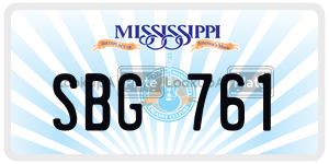 SBG761  license plate in MS