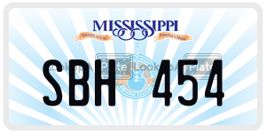 SBH454  license plate in MS