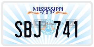 SBJ741  license plate in MS