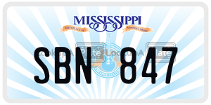 SBN847  license plate in MS