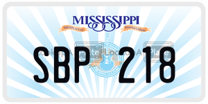 SBP218  license plate in MS