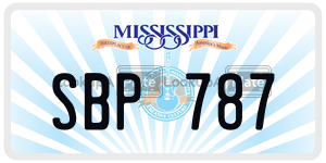 SBP787  license plate in MS