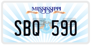 SBQ590  license plate in MS