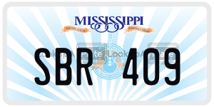 SBR409  license plate in MS