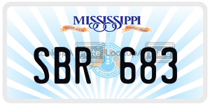 SBR683  license plate in MS