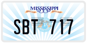 SBT717  license plate in MS