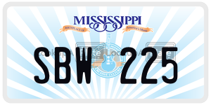 SBW225  license plate in MS