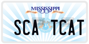 SCATCAT  license plate in MS