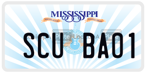 SCUBAO1  license plate in MS