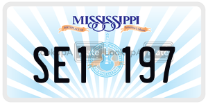 SE1197  license plate in MS