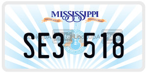 SE3518  license plate in MS