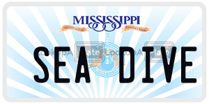 SEADIVE  license plate in MS
