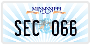 SEC066  license plate in MS