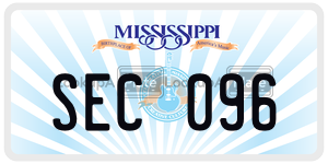 SEC096  license plate in MS