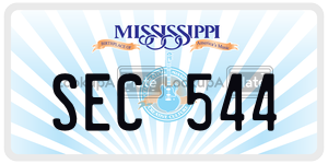 SEC544  license plate in MS