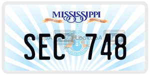 SEC748  license plate in MS