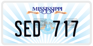 SED717  license plate in MS