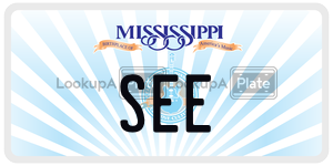 SEE  license plate in MS