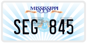SEG845  license plate in MS