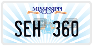 SEH360  license plate in MS