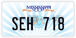 SEH718  license plate in MS