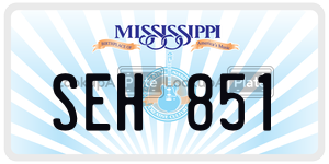 SEH851  license plate in MS
