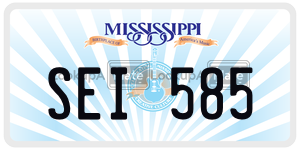 SEI585  license plate in MS