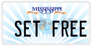 SETFREE  license plate in MS