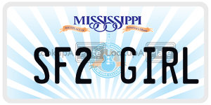 SF2GIRL  license plate in MS