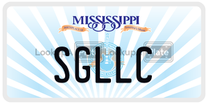 SGLLC  license plate in MS
