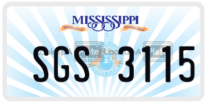 SGS3115  license plate in MS